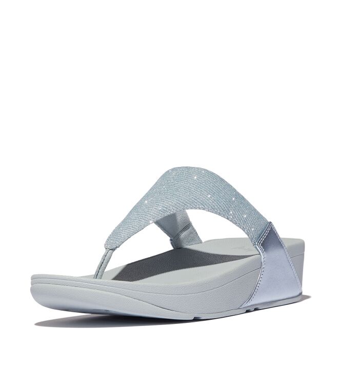 FitFlop<sup>TM</sup> lulu shimmerlux toe-post sandals quiet blue Direct leverbaar uit de webshop van www.meijerink-schoenen.nl/