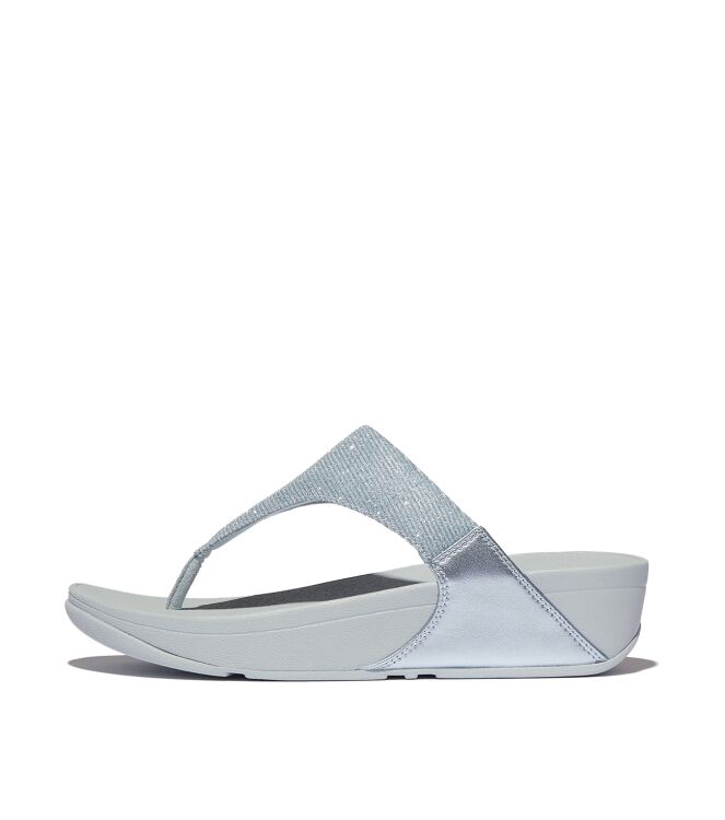 FitFlop<sup>TM</sup> lulu shimmerlux toe-post sandals quiet blue Direct leverbaar uit de webshop van www.meijerink-schoenen.nl/