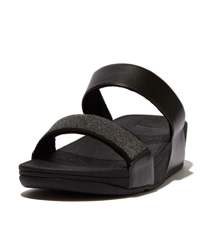 FitFlop lulu opul slides all black Direct leverbaar uit de webshop van www.meijerink-schoenen.nl/