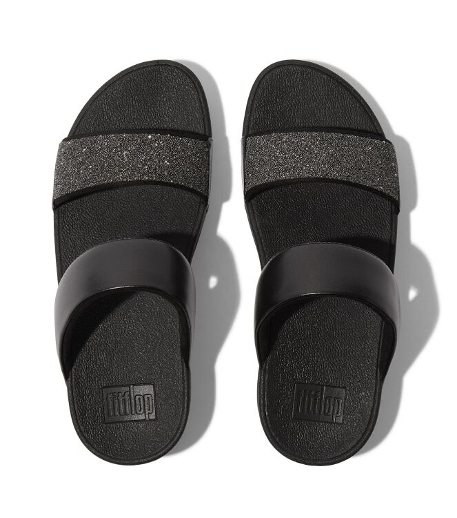 FitFlop lulu opul slides all black Direct leverbaar uit de webshop van www.meijerink-schoenen.nl/