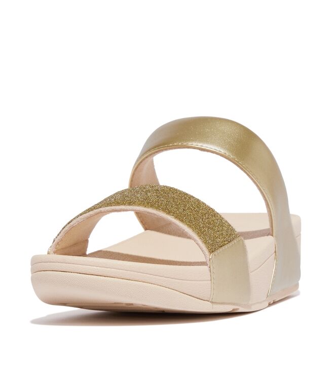 FitFlop lulu opul slides platino Direct leverbaar uit de webshop van www.meijerink-schoenen.nl/