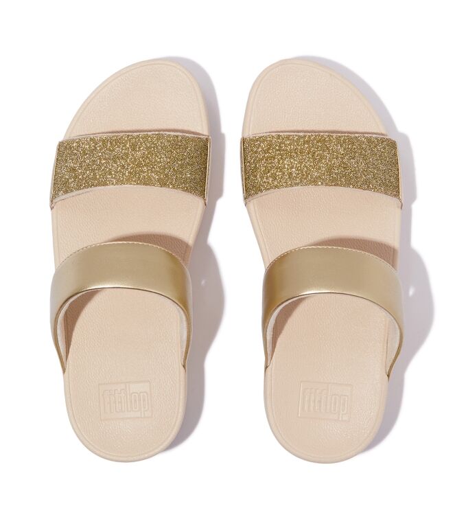 FitFlop lulu opul slides platino Direct leverbaar uit de webshop van www.meijerink-schoenen.nl/