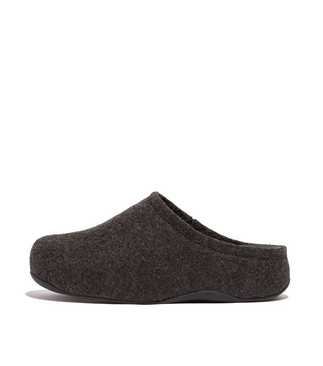FitFlop shuv cushy felt clog slippers all black Direct leverbaar uit de webshop van www.meijerink-schoenen.nl/