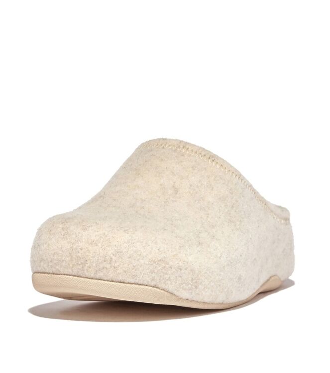 FitFlop shuv cushy felt clog slippers natural Direct leverbaar uit de webshop van www.meijerink-schoenen.nl/