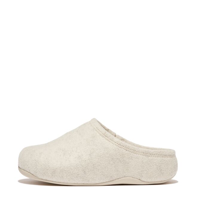 FitFlop shuv cushy felt clog slippers natural Direct leverbaar uit de webshop van www.meijerink-schoenen.nl/