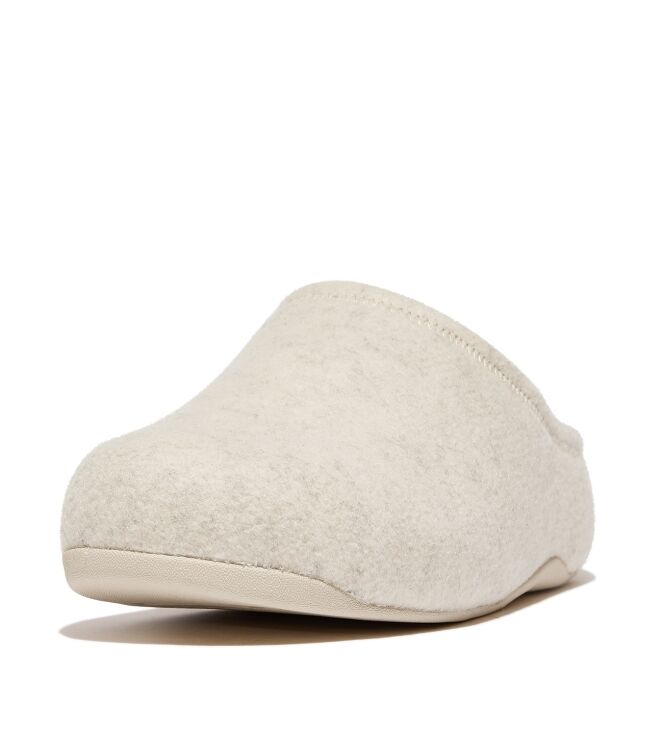 FitFlop shuv cushy felt clog slippers natural Direct leverbaar uit de webshop van www.meijerink-schoenen.nl/