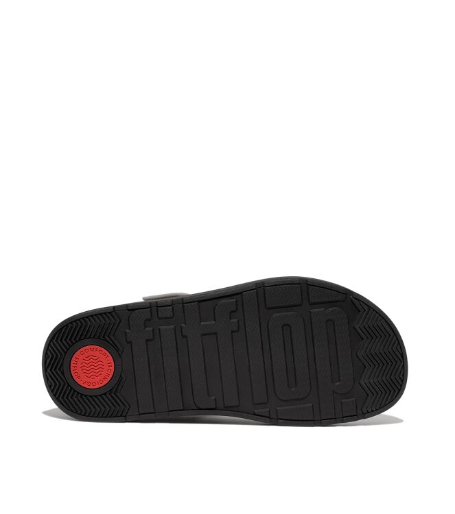 FitFlop gen-ff buckle two-bar leather slides latte beige Direct leverbaar uit de webshop van www.meijerink-schoenen.nl/