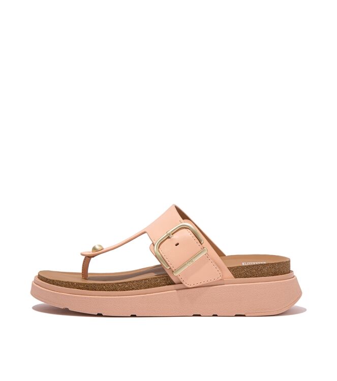 FitFlop<sup>TM</sup> gen-ff buckle leather toe-post sandals blushy Direct leverbaar uit de webshop van www.meijerink-schoenen.nl/