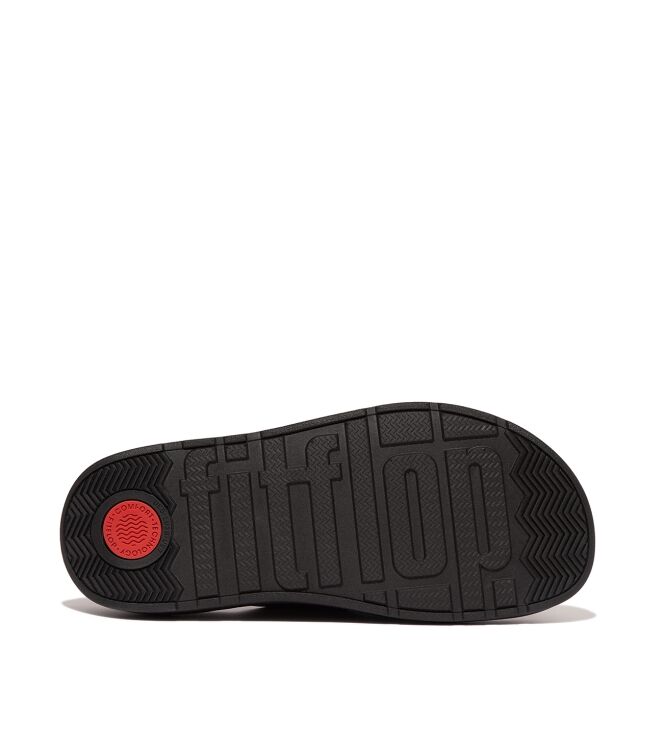 FitFlop gen-ff buckle two-bar leather slides black Direct leverbaar uit de webshop van www.meijerink-schoenen.nl/