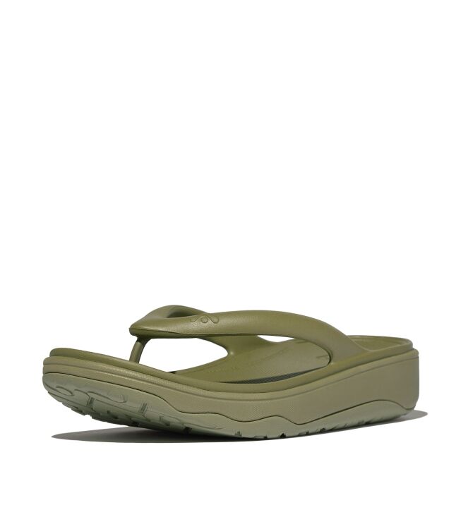 FitFlop relieff recovery toe-post sandals camo-green Direct leverbaar uit de webshop van www.meijerink-schoenen.nl/