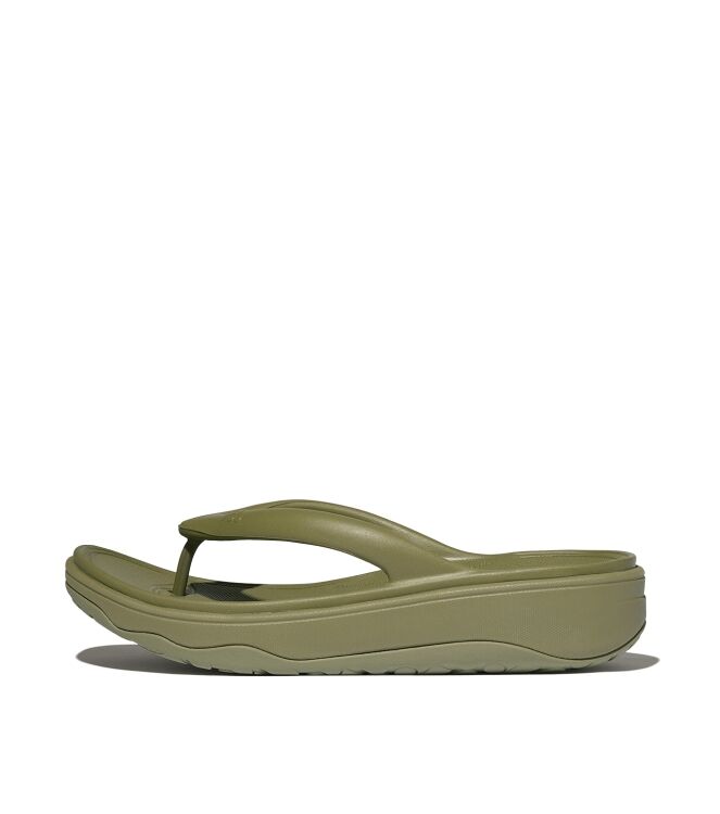 FitFlop relieff recovery toe-post sandals camo-green Direct leverbaar uit de webshop van www.meijerink-schoenen.nl/