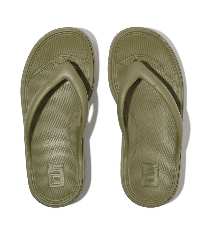 FitFlop relieff recovery toe-post sandals camo-green Direct leverbaar uit de webshop van www.meijerink-schoenen.nl/