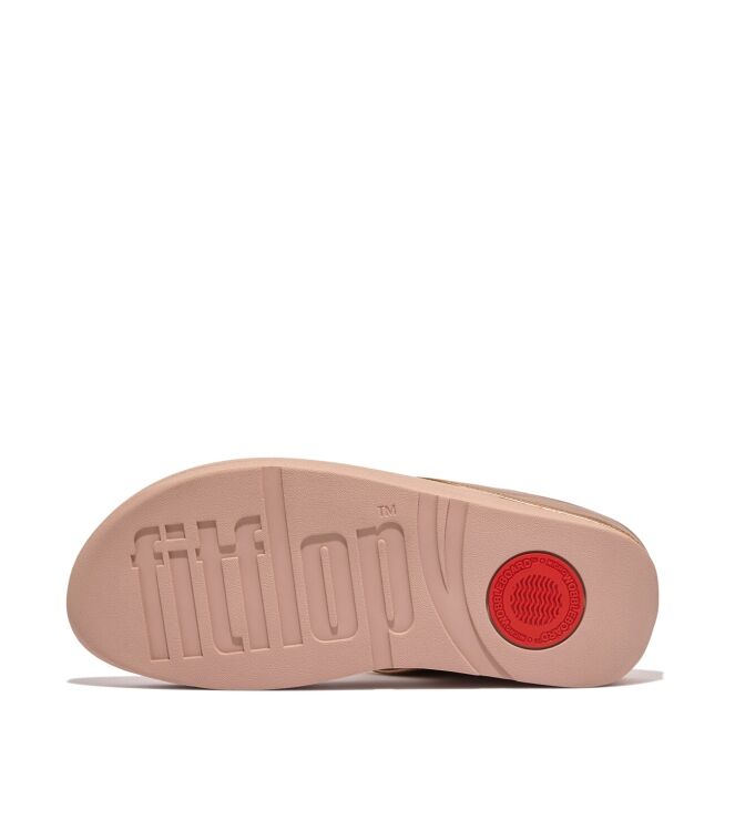 FitFlop halo bead-circle metallic toe-post sandals rose gold Direct leverbaar uit de webshop van www.meijerink-schoenen.nl/