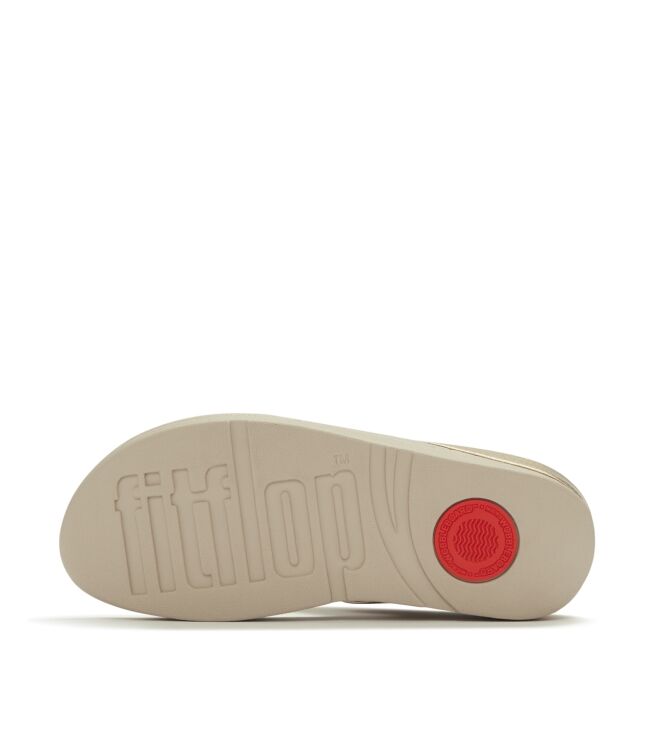 FitFlop halo bead-circle metallic toe-post sandals platino Direct leverbaar uit de webshop van www.meijerink-schoenen.nl/