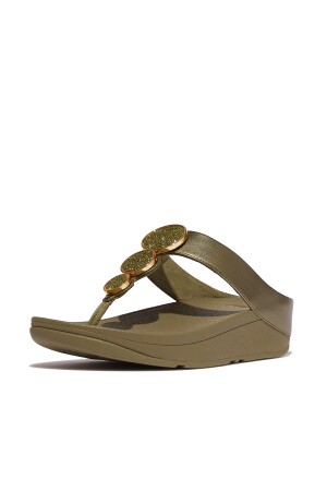 FitFlop Halo Bead-Circle Metallic Toe-Post Sandals 