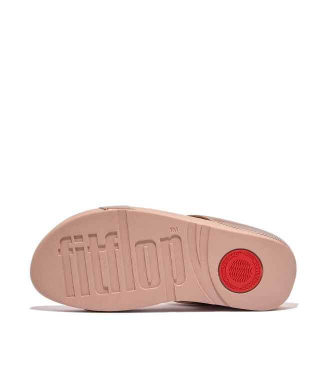 FitFlop halo bead-circle metallic h-bar slides rose gold Direct leverbaar uit de webshop van www.meijerink-schoenen.nl/