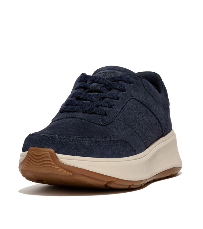 FitFlop f-mode suede flatform sneakers midnight navy Direct leverbaar uit de webshop van www.meijerink-schoenen.nl/
