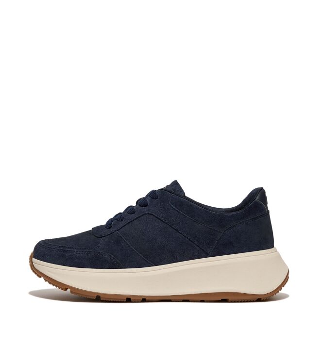 FitFlop f-mode suede flatform sneakers midnight navy Direct leverbaar uit de webshop van www.meijerink-schoenen.nl/