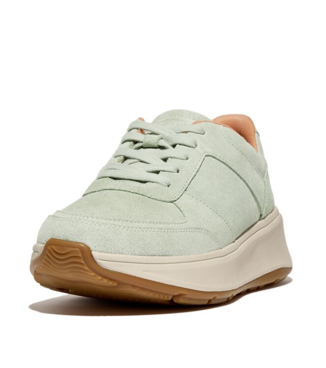FitFlop f-mode suede flatform sneakers sagebrush Direct leverbaar uit de webshop van www.meijerink-schoenen.nl/