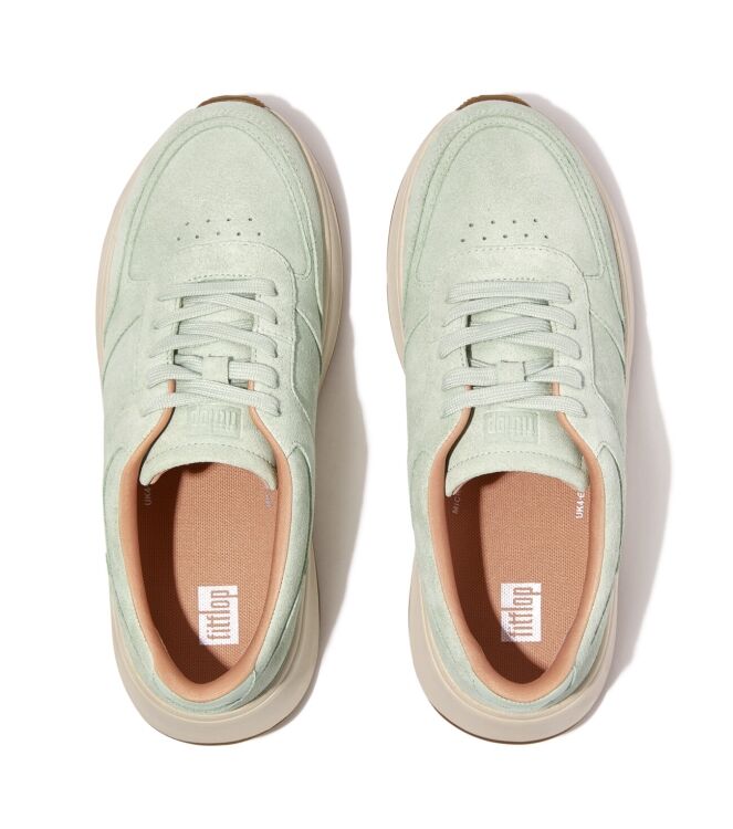 FitFlop f-mode suede flatform sneakers sagebrush Direct leverbaar uit de webshop van www.meijerink-schoenen.nl/