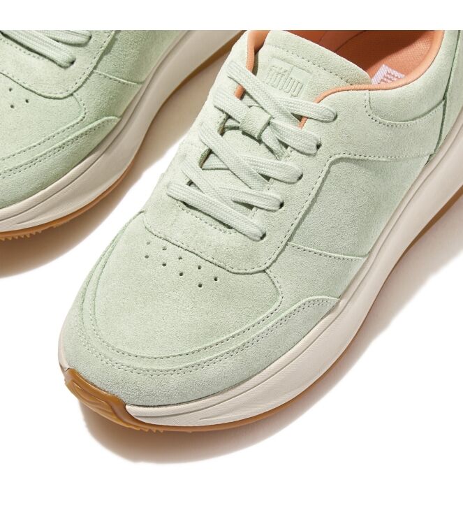 FitFlop f-mode suede flatform sneakers sagebrush Direct leverbaar uit de webshop van www.meijerink-schoenen.nl/