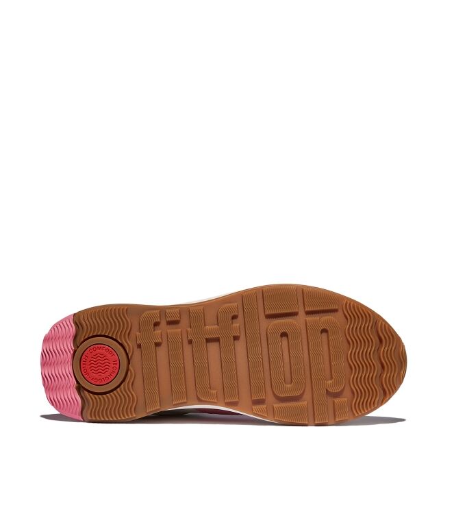 FitFlop f-mode flow sneaker - leather & suede mix cream/pinkperfect Direct leverbaar uit de webshop van www.meijerink-schoenen.nl/