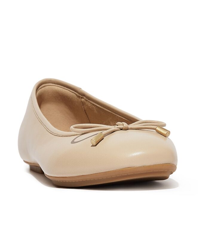 FitFlop delicato ballerina classic beige Direct leverbaar uit de webshop van www.meijerink-schoenen.nl/