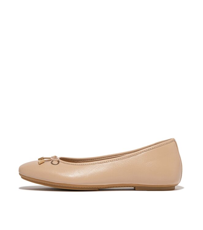 FitFlop delicato ballerina classic beige Direct leverbaar uit de webshop van www.meijerink-schoenen.nl/