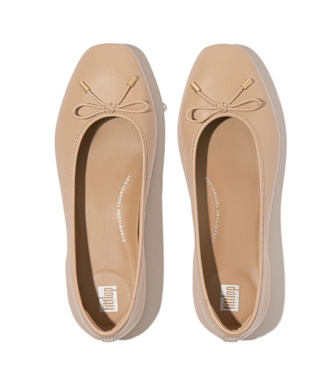 FitFlop delicato ballerina classic beige Direct leverbaar uit de webshop van www.meijerink-schoenen.nl/
