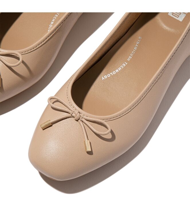 FitFlop delicato ballerina classic beige Direct leverbaar uit de webshop van www.meijerink-schoenen.nl/