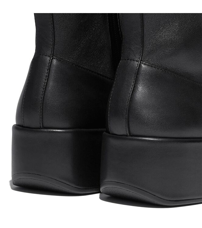 FitFlop f-luma boot - stretch leather (wrapped) black Direct leverbaar uit de webshop van www.meijerink-schoenen.nl/