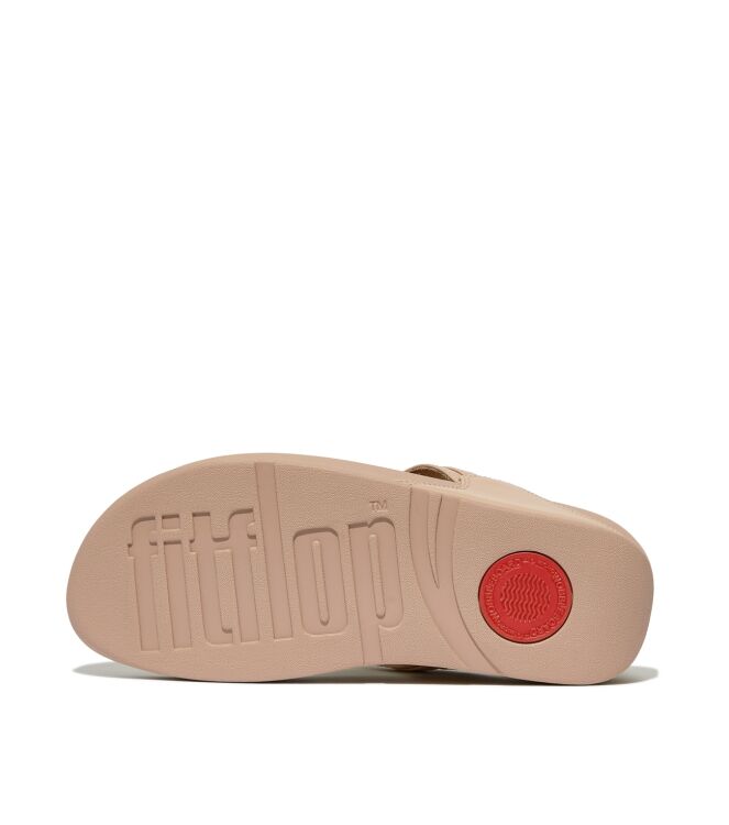 FitFlop lulu chunky-snaffle leather toe-post sandals classic beige Direct leverbaar uit de webshop van www.meijerink-schoenen.nl/