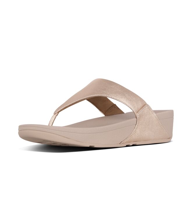 FitFlop lulu leather toepost rose gold Direct leverbaar uit de webshop van www.meijerink-schoenen.nl/