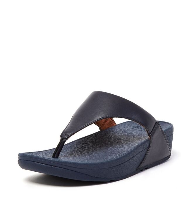 FitFlop lulu leather toepost deepest blue Direct leverbaar uit de webshop van www.meijerink-schoenen.nl/