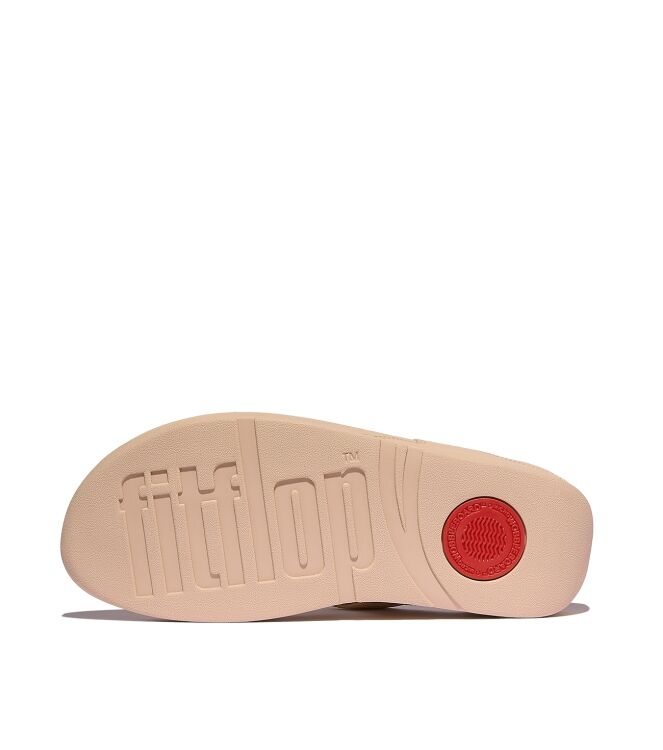 FitFlop<sup>TM</sup> lulu leather toepost sandy beige Direct leverbaar uit de webshop van www.meijerink-schoenen.nl/