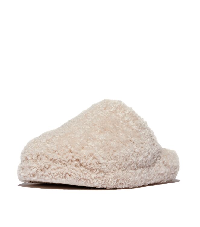FitFlop iqushion wrapped mule - teddy milk ice Direct leverbaar uit de webshop van www.meijerink-schoenen.nl/