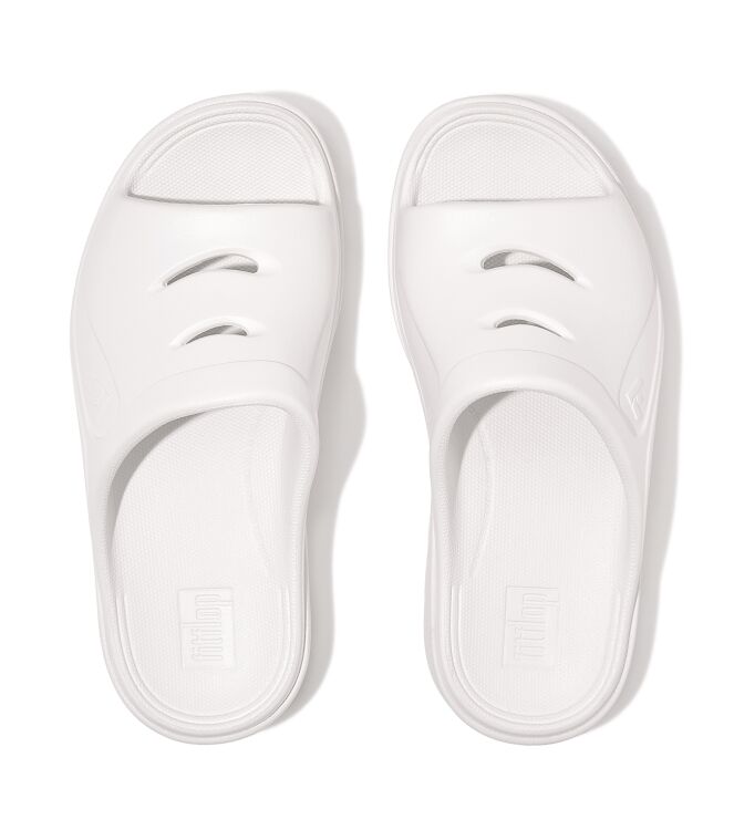 FitFlop relieff slide - tonal rubber urban white Direct leverbaar uit de webshop van www.meijerink-schoenen.nl/