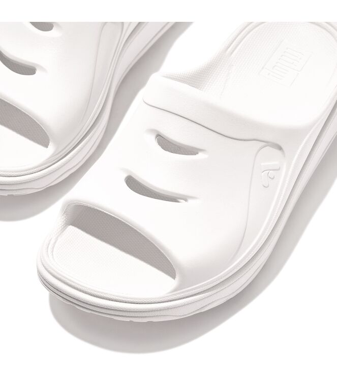 FitFlop relieff slide - tonal rubber urban white Direct leverbaar uit de webshop van www.meijerink-schoenen.nl/