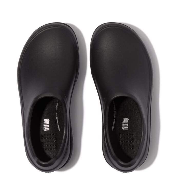 FitFlop industrial clog all black Direct leverbaar uit de webshop van www.meijerink-schoenen.nl/