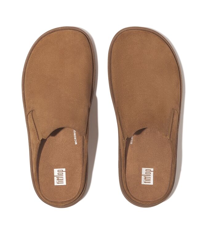 FitFlop gen-ff closed back mule - suede desert tan Direct leverbaar uit de webshop van www.meijerink-schoenen.nl/