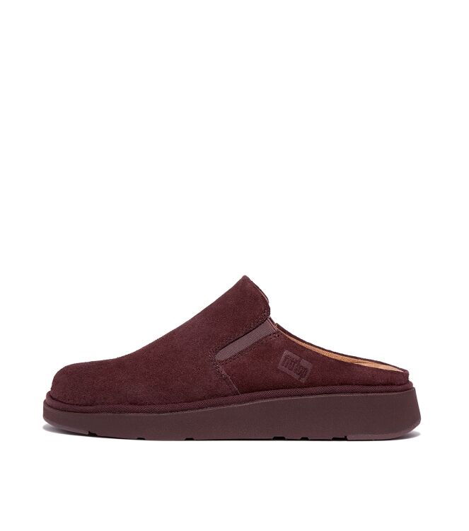 FitFlop gen-ff closed back mule - suede deep maroon Direct leverbaar uit de webshop van www.meijerink-schoenen.nl/