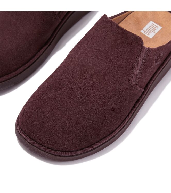 FitFlop gen-ff closed back mule - suede deep maroon Direct leverbaar uit de webshop van www.meijerink-schoenen.nl/