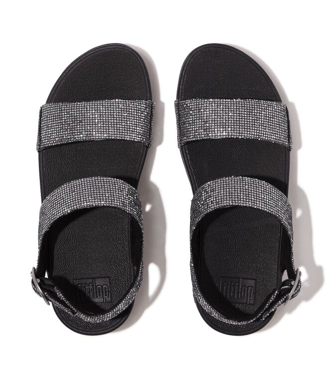 FitFlop lulu sandal - glitterball silver Direct leverbaar uit de webshop van www.meijerink-schoenen.nl/