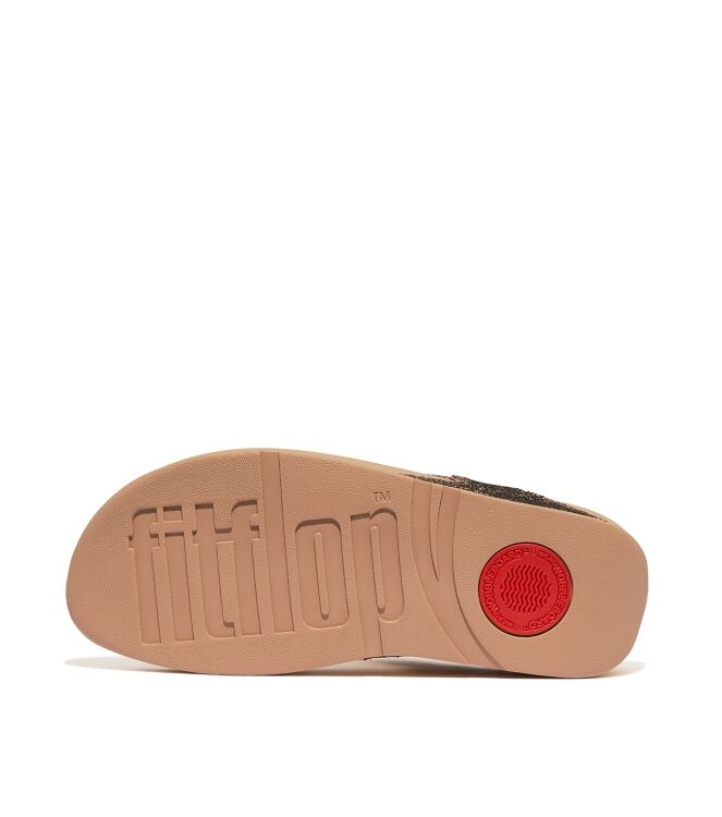 FitFlop lulu toe post - glitterball old gold Direct leverbaar uit de webshop van www.meijerink-schoenen.nl/