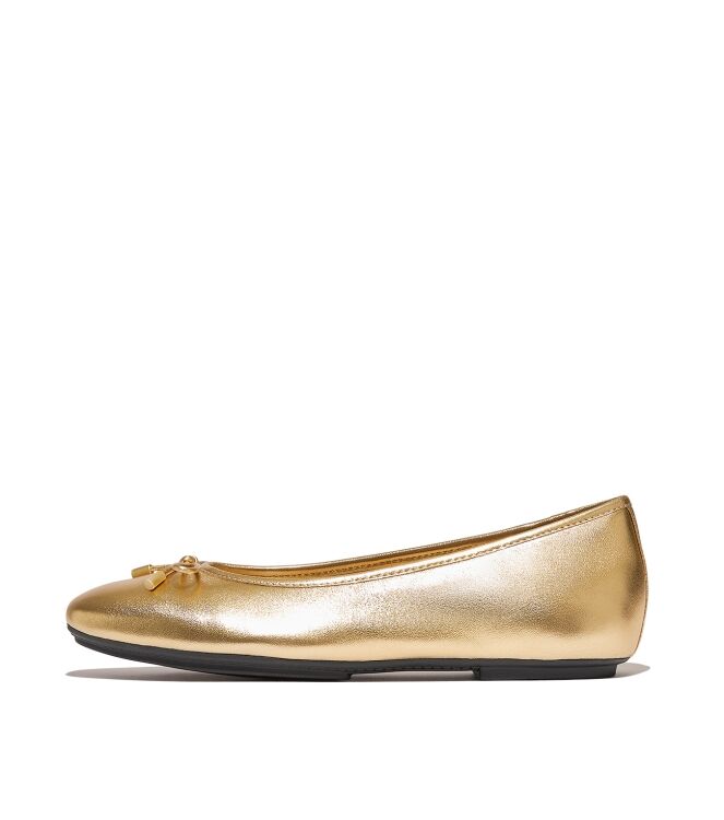 FitFlop delicato ballerina (metallic) old gold Direct leverbaar uit de webshop van www.meijerink-schoenen.nl/