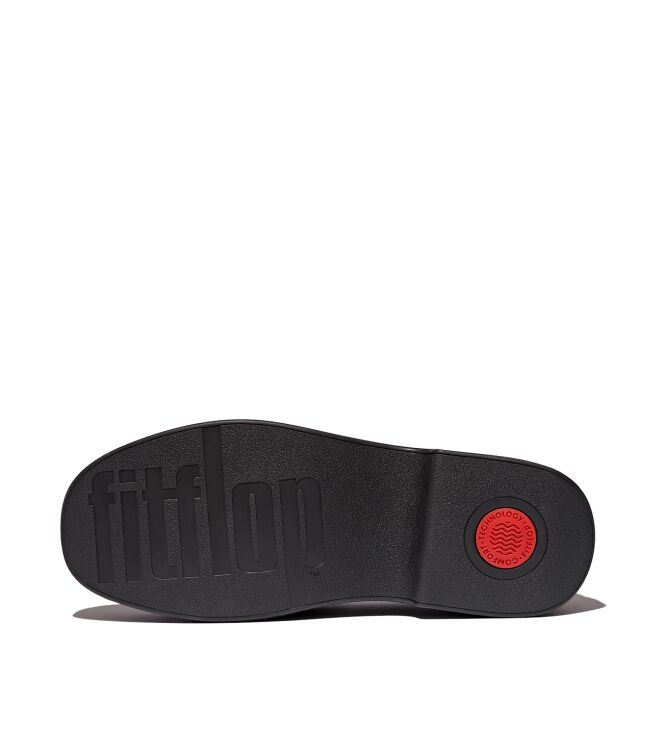 FitFlop f-luma chunky-snaffle suede demi-wedge loafers chocolate brown Direct leverbaar uit de webshop van www.meijerink-schoenen.nl/