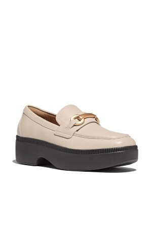 FitFlop F-Luma Chunky-Snaffle Leather Demi-Wedge Loafers 