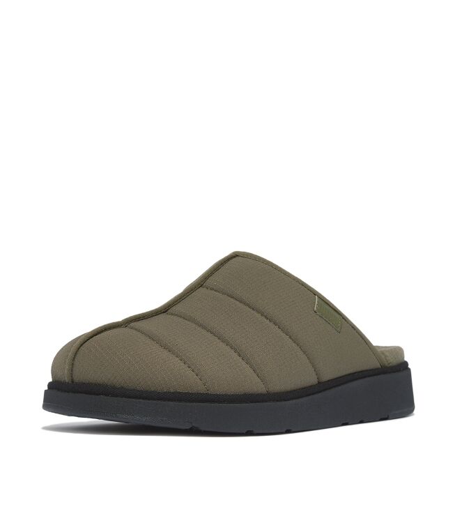 FitFlop gen-ff slipper - textile mix deep olive Direct leverbaar uit de webshop van www.meijerink-schoenen.nl/