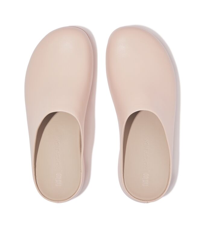 FitFlop shuv x roksanda leather clogs oyster/sand Direct leverbaar uit de webshop van www.meijerink-schoenen.nl/