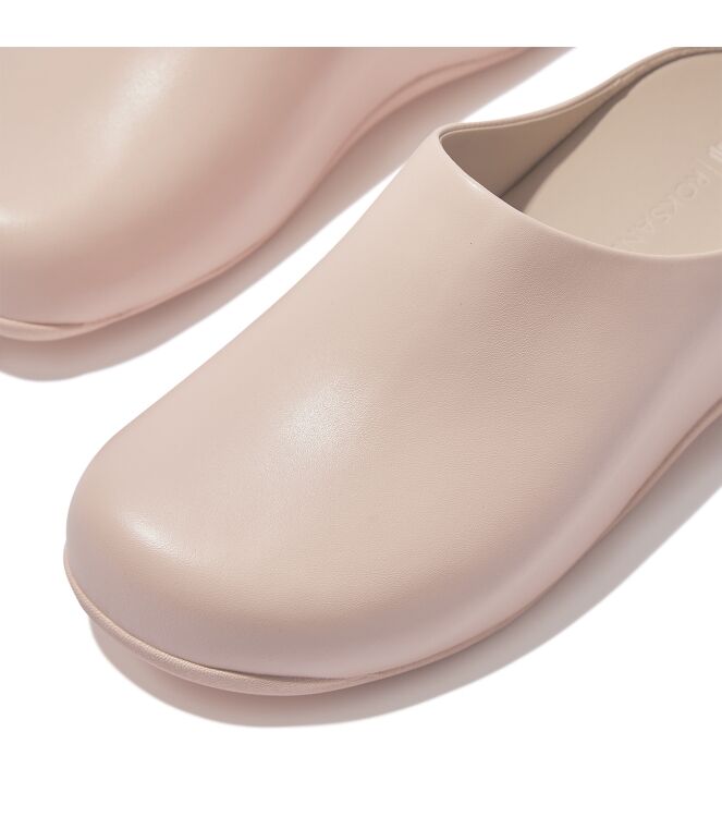 FitFlop shuv x roksanda leather clogs oyster/sand Direct leverbaar uit de webshop van www.meijerink-schoenen.nl/